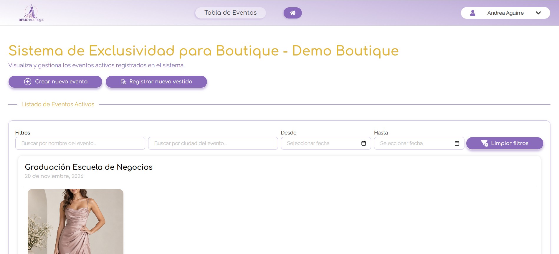 Sistema en funcionamiento